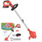 Tagliaerba a batteria con batteria, 21 V, batteria elettrica, decespugliatore e decespugliatore per prato, tagliaerba elettrico, tagliabordi, fresa da giardino per giardino, rifinitura, rosso