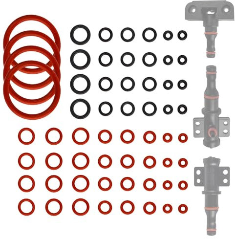 Treki 60 Stück Kaffeemaschine Dichtung O Ringe für Philips Saeco Dichtung Wartungssatz O-Ringe, Dichtungsringe Kaffeevollautomat Dichtungssatz Brühgruppe Dichtung kompatibel mit Philips Saeco Gaggia