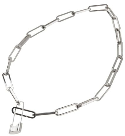 Ipetboom Lock Necklace Retro Style Delicate Pendant Design for Everyday Wear Special Occasions As Chic Jewellery for Women