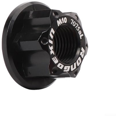 Secure M10 Aluminum Hub Nut for Bike Rear Wheel Effective Locking Screw (Black)