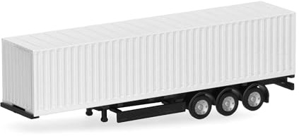 Herpa Teileservice, Spur N, Auflieger 3achs 40ft Container, 2 Stück im Maßstab 1:160, Miniatur Modell, Kunststoff