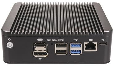 ANDAQI Micro Firewall Appliance, Mini PC, PFSense, OPNsense, VPN, Router PC, Pentium Gold 7505, RS55, 6 x 2.5GbE I226-V, COM, HDMI, DP, Type-C, 8G RAM, 64G SSD
