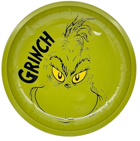 The Grinch – Weihnachtsteller Grün Ø 26 cm aus robustem Eisenblech – Humorvoller Keksteller für Plätzchen, Kekse, Gebäck & Süßigkeiten – Weihnachtsdeko Servierteller für die Adventszeit & Weihnachten