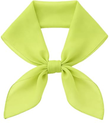 jerbro Sciarpa in seta da donna, in chiffon, tinta unita, idea regalo per donne, ragazze, Halloween, carnevale