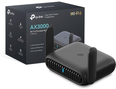TP-Link TL-WR3012X AX3000Mbps WiFi 6 Dual Band Travel Router, VPN Router | Portable Secure with 2 Adjustable Antennas , 2.5G Ports, USB 3.0 Ports, File Sharing, Easy Setup, For Travel/Remote Work