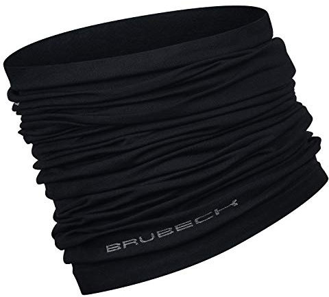 BRUBECK X-Dry Funktionstuch Damen & Herren | Schlauchschal | Funktionsschal Sport | Halstuch | Multifunktionstuch nahtlos | Radfahren | Wandern | Gr. L – XL, Black | KM10350