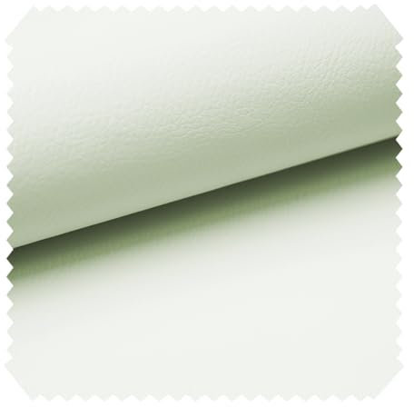 novely® Soltau | weiches Kunstleder PU Premium Qualität Polsterstoff mehr als 100.000 Touren Echtleder-Optik Möbelstoff | Meteware | 1lfm (05 Weiß Grün)