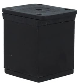 MS Beschläge® Möbelfuss Tischbein Möbelstütze aus Aluminium in Schwarz Diverse Höhen (50mm)