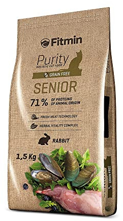 Fitmin Cat Purity Senior | Komplettnahrung mit Ergänzungsmitteln zur Unterst ützung der Gesundheit über 8 Jahre | 1,5 kg