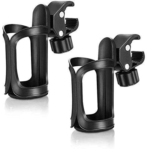 JollyJelly Flaschenhalter Fahrrad, 360 Grad Rotation Ohne Schrauben Bike Cup Halter for Trinkflasche Babyflaschen Fit Fahrrädern, Mountainbike, Kinderwagen und Rollstuhl Schwarz