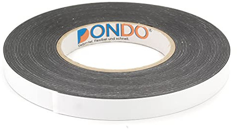 DonDo doppelseitiges Montageklebeband Schaumstoff Klebeband aus PE-Schaum stark klebend 15mm x 14 Meter