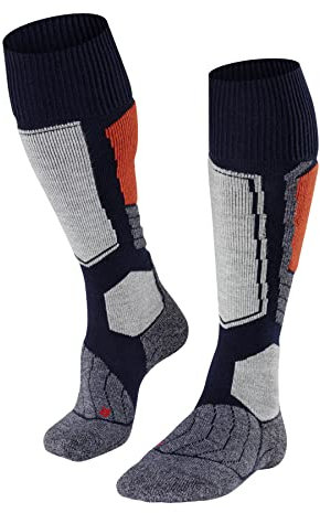 FALKE Herren Skisocken SK1 Comfort M KH Wolle Funktionsmaterial warm dick 1 Paar, Blau (Marine 6122), 46-48