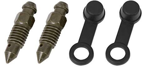 F FIERCE CYCLE 2 Stück M8 x 1,25 mm Hohlschraube Entlüftungsschraube mit Kappe für Motorrad Hauptbremszylinder