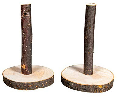 Rayher 65339505 Deko Holzständer natur, 7-7,5 cm ø, 10 cm, Bund 2 Stück, Normal