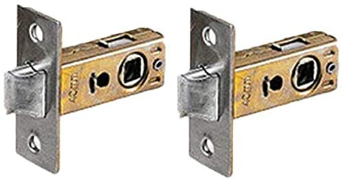 2PCS Tubular Mortice Latch 40 mm Flat Tongue Lock for for Spring Handle Door Room Bathroom Latches & Bolt