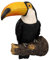 Ecoticfate Gartendeko Figuren Modern Wetterfest Tiere Für Außen Gartenfigur Gelber Tukan Dekoration Aus Harz Ornament 19.3x11x29cm Für Den Garten Getopfte Home Decor