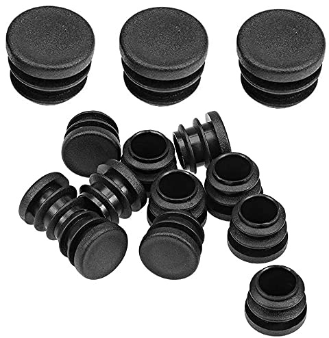 100Pcs Rond Couvre-Pieds de Meubles Embout Pied de Chaise Protection Couvre-Pieds en Plastique Protecteur Couvre-Pieds de Table de Meubles antidérapants pour Tables Chaises Lit Meubles 12 * 22mm Noir