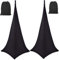 Speaker Stand Cover UCARE Universal Lighting Tripod Stand Scrim DJ Speaker Light Stand Skirt Cover Triple Sided 360 Degree Stretchable Speaker Stand Scrim Cloth for Weddings Banquets(TWO PACK-BLACK)