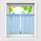 HeichkelL Scheibengardinen 2er Set Bistrogardine Voile Transparent Paarig Kurzstores Einfarbige Fensterschals Küche Vorhang Blau BxH 76x92 cm*2