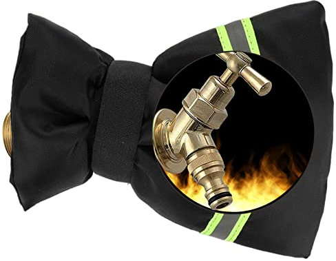 POPOYU Frostschutz Außen Wasserhahn Aussen,Wasserhahn Abdeckung Winter,Wasserhahn Frostschutz Außen Kältebeständig,Thermoschutz Winterfester Beutel für Garten Wasserhahn(Schwarz)