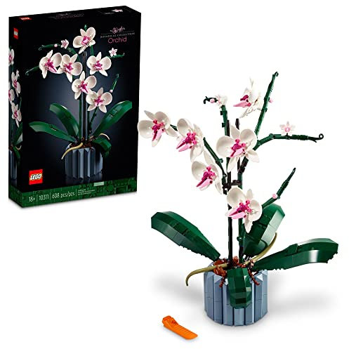 LEGO 10311 Orchidee, Pflanzendekor-Bauset für Erwachsene, baue ein Orchideen-Schaustück für zu Hause oder im Büro, 608 Teile