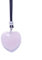 Ciondolo in pietra naturale a forma di cuore 3x3 - Collana donna amuleti di protezione - Cuore di minerale, gemma semipreziosa in vari colori di pietre - Collana curativa dell'amore (Quarzo rosa)