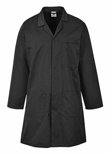 Portwest - Laborkittel für Herren (XS) (Schwarz)