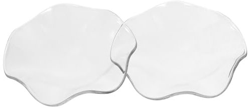 Tofficu 2pcs Stylish Essential Oil Plates for Aromatherapy Glass Oil Storage Dishes Easy to Clean Reusable Trays for Essential and Scented Candles
