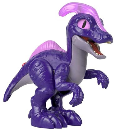 Fisher-Price Imaginext Jurassic World Parasaurolophus XL Dinosaurio de juguete grande con luces y sonidos, +3 años (Mattel HML43)