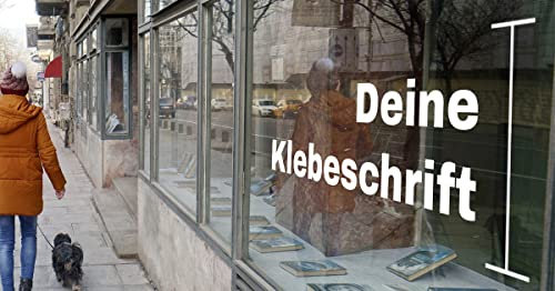 Öffnungszeiten selbst Konfigurieren - Schaufenster/Einzelhandel als Schriftzug mit Vorschau - Buchstaben Text Aufkleber