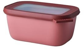 Mepal - Multi Bowl Cirqula Rectangular - Vorratsdose mit Deckel - Geeignet als Luftdichte Aufbewahrungsbox für den Kühlschrank, Mikrowellengeschirr & als Frischhaltedosen - 750 ml - Vivid mauve