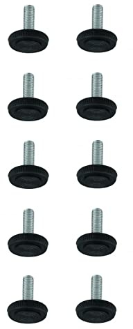 cyclingcolors 10x Vis Pied M6 x 17 Base 21mm Bouton moleté tête Plastique Molette Meuble Table Chaise Etagère Embout