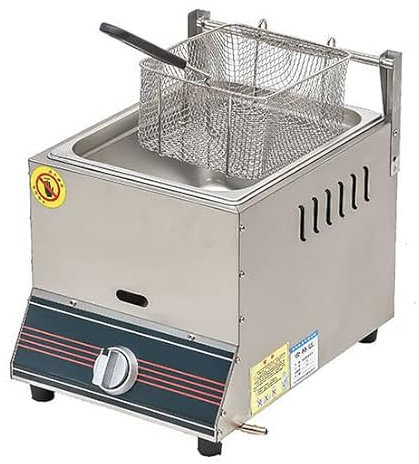 COYEUX Große kommerzielle Fritteuse, Gas-Fritteuse, mit Edelstahlkörben und Temperaturregelung, für die Küche von Fries Restaurant Home