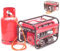 Gas- u. Benzin-Generator Stromerzeuger 2800 LPG Stromaggregat E-Start 06290 AWZ