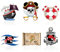 JieyueJewelry 12 Pcs Cruise Door Magnet Stickers, Pirate Captain Mouse Sea Navigation Car Cruise Door Decorations Anchor Cruise Ship Holiday Decor for Carnival Cruise Refrigerator Door