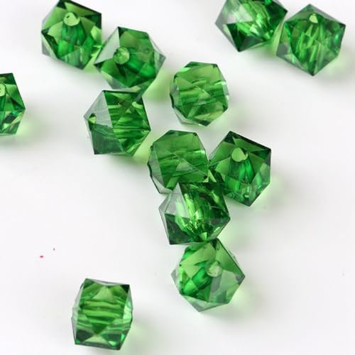 1000 Stück Glasperlen Großhandel 10 mm Kristall Facettierte Perlen Schmuck Versorgung für DIY-Perlen, Armbänder, Halsketten, Ohrringe & Anderen Schmuck,Tiefgrün