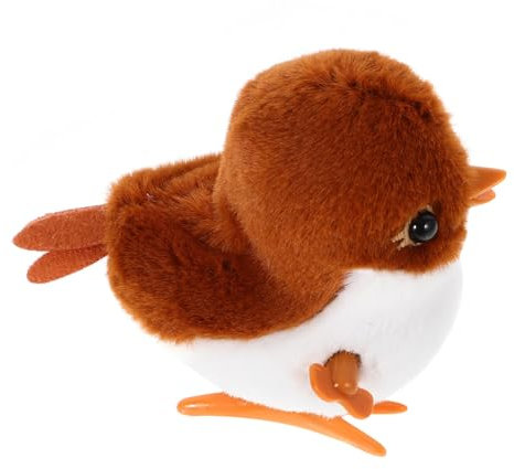 ibasenice Spatz-Aufziehspielzeug Vogel-Uhrwerk-Spielzeug Plüsch-Spatz Laufspielzeug Tier Das Springende Figuren Vögel Frühlingsspielzeug Für Weihnachten Kinder Partygeschenke Lieferungen