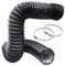 Flexibler Luftführungsschlauch, 12,7 cm, schwarz, Aluminium, Trockner, Entlüftungsschlauch mit 2 Schraubklemmen für Heizung, Belüftung, Klimaanlage (HLK), Bootsgebläse, Abgas-Zelte