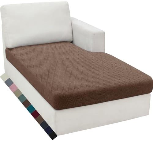 YSTELLAA Stretch Sitzkissenbezug, Sofa Sitzkissenbezug rutschfest, Elastischer Sofa Sitzkissenbezüge, Universal Sitzkissen Bezug Wohnzimmer, Sofaschoner, Chaiselongue, Braun