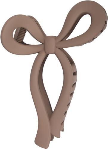 styleBREAKER Damen Haarklammer in Schleifen Form, Haarklemme, Haarspange Kunststoff Schleife, Haarschmuck 04027052, Farbe:Dunkelbraun