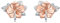 YFN Hibiskus Blume Ohrringe Sterling Silber Emaille Hibiskus Blume Ohrstecker Hawaii Ohrringe Schmuck Geschenke für Frauen Mädchen