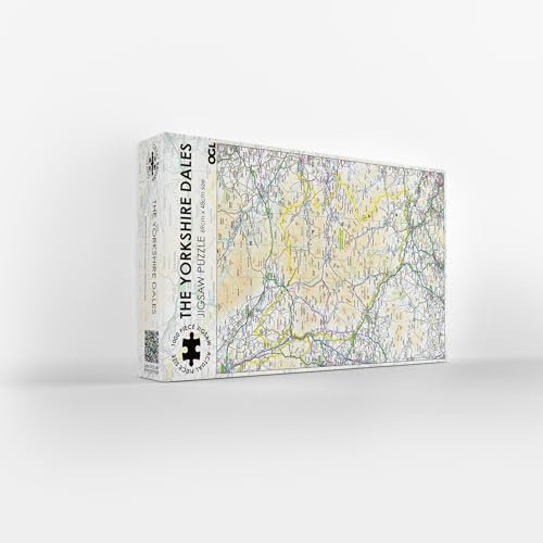 Pieceful Maps Jigsaw Puzzle 'The Yorkshire Dales' 1000 Piece - Great British Jigsaws