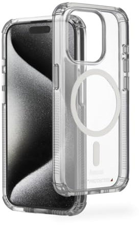 Hama Handyhülle „Extreme Protect“ für iPhone 15 Pro Max und MagSafe (D3O Bumper, stoßfest, sturzsicher, bruchsicher, durchsichtige iPhone Hülle ohne Vergilben, magnetisches Case für induktives Laden)