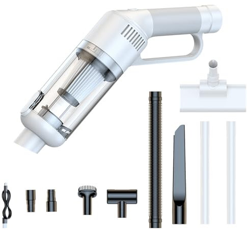 PZCC Aspirateur de Voiture sans Fil Puissant 6500PA, aspirateur à Main sans Fil Professionnel, adapté à la Voiture/Maison/Bureau/Animaux de Compagnie, Grande Batterie 4000mAh