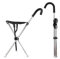Dreieckiger Gehstock Mit Sitz - Metall Outdoor Klappbarer Stuhl Combo - Tragbare Krücke Gehhilfe 3 Beine Belastbar Bis 136 Kg - Sitzstuhl, Stativ-Hocker