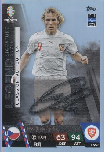 Pavel Nedvěd Legend Unterschrift Fußball Sammelkarte Auto LSS 3 Signature Style