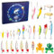 Angelköder Adventskalender, Angeln Advent Countdown Kalender 24 Tage Angeln Adventskalender 2024 Weihnachts Angelzubehör Set für Erwachsene Jugendliche Männliche und Männliche Angler
