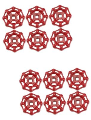 Artibetter 12stücke Teiliges Roter Kugelhahn-handradgriff Aus Gusseisen Robuste Und Langlebige Ventilteile Einfache Handhabung Für Effiziente Steuerung Korrosionsbeständig Für