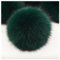 GreatRise 2 StücK Fellbommel für Mützen Künstlicher Haarball Nachahmung Fuchs Haarkugel Kunstpelz Bommel Plüsch Pompon für DIY Hüte, Taschen, Schals, Schuhe, Schlüsselanhänger Dunkelgrün 10cm