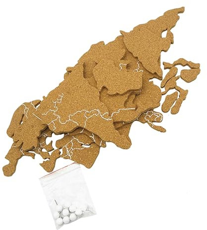 Lurrose Weltkarte Korktafel Push Mini Büro Wandkarte Selbstklebend